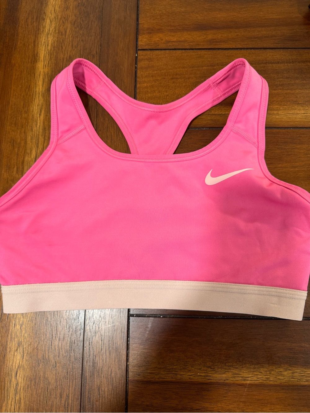Nike Pink Racerback Sports Bra with Light Pink Band